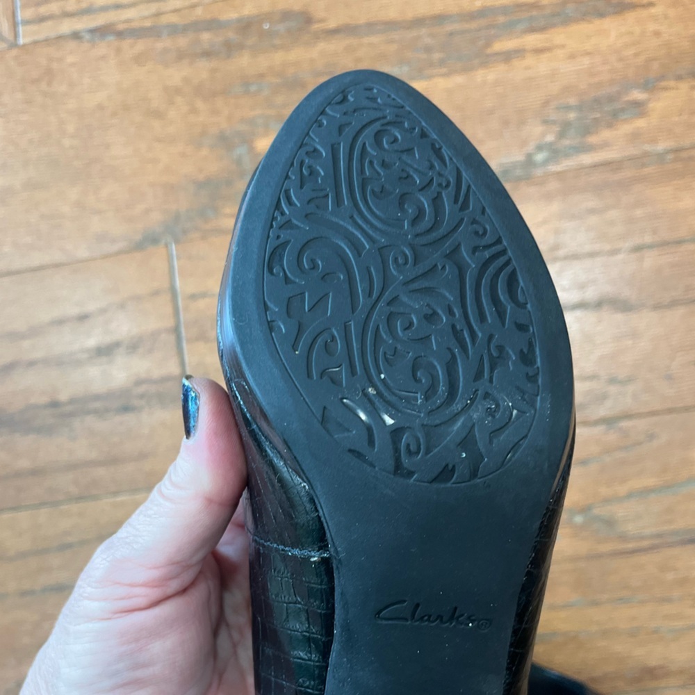 Women’s Clarks black python tempt Artisan heels-6.5 - Picture 8 of 8